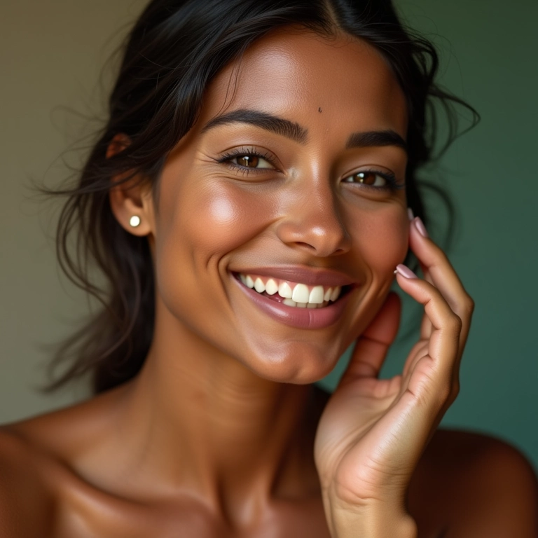 Primer facial antes da maquiagem para preparar a pele.