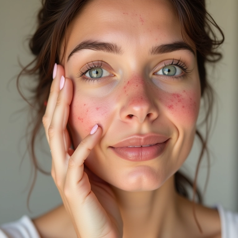 Primer para rosácea ou vermelhidão acalmando a pele.