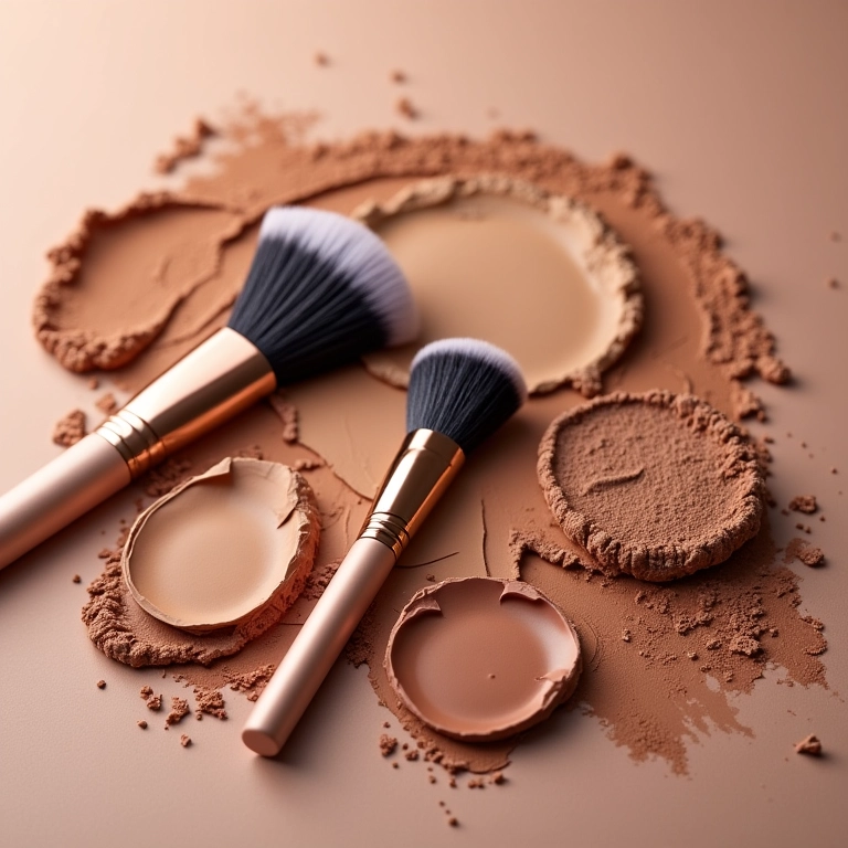 Produtos de qualidade e pincéis adequados para contorno em rosto triangular.