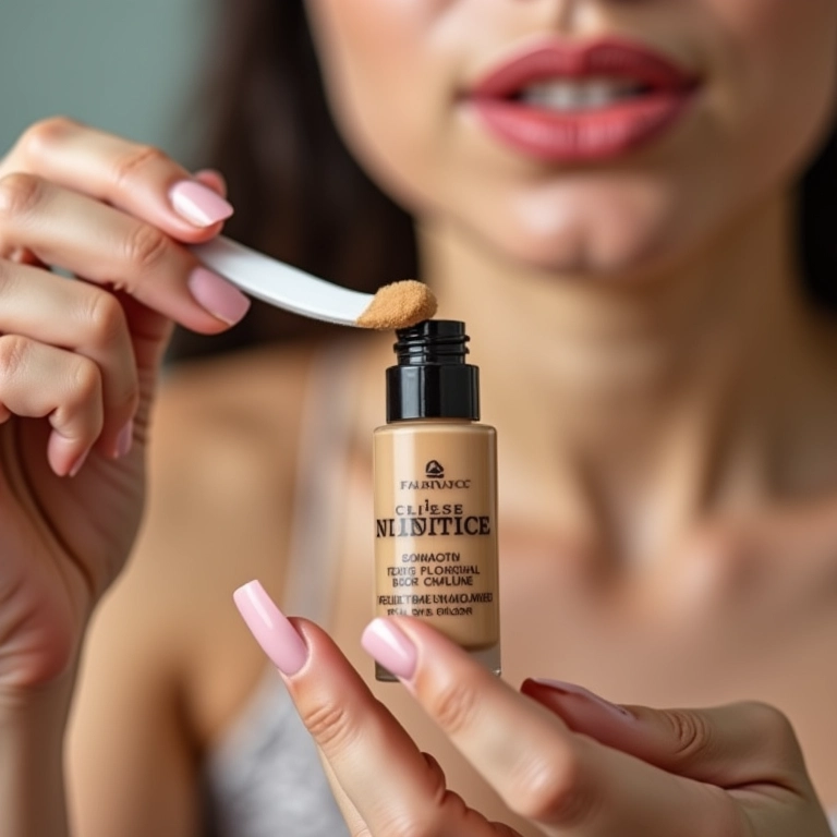 Raspando o frasco da base com espátula.