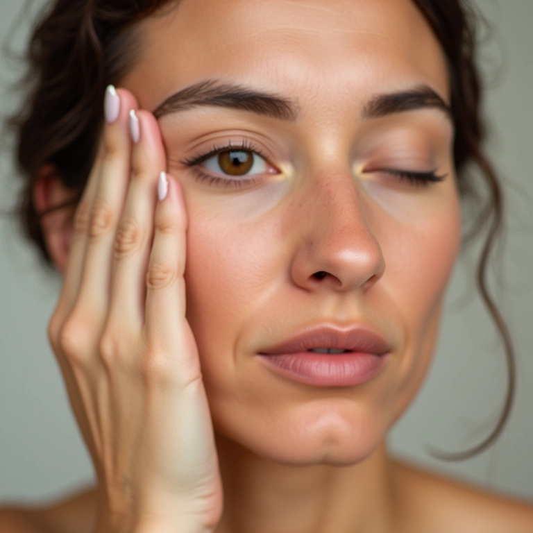 Redução do inchaço nas olheiras com corretivo de cafeína.