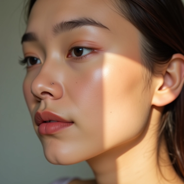 Retoque de maquiagem com base mineral para longa duração.