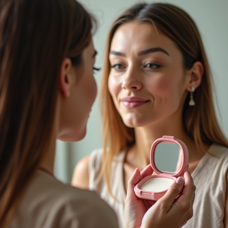 Retoques de maquiagem ao longo do dia.