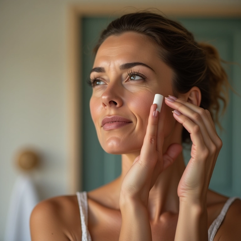 Rotina de beleza prática com BB cream para pele madura.
