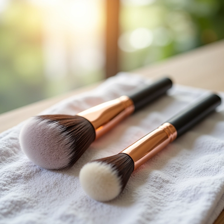 Secando pincéis de maquiagem corretamente.