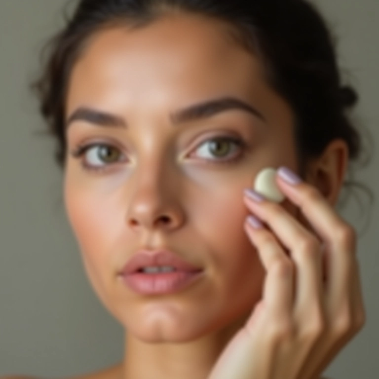 Selando o corretivo com esponjinha para maior durabilidade.