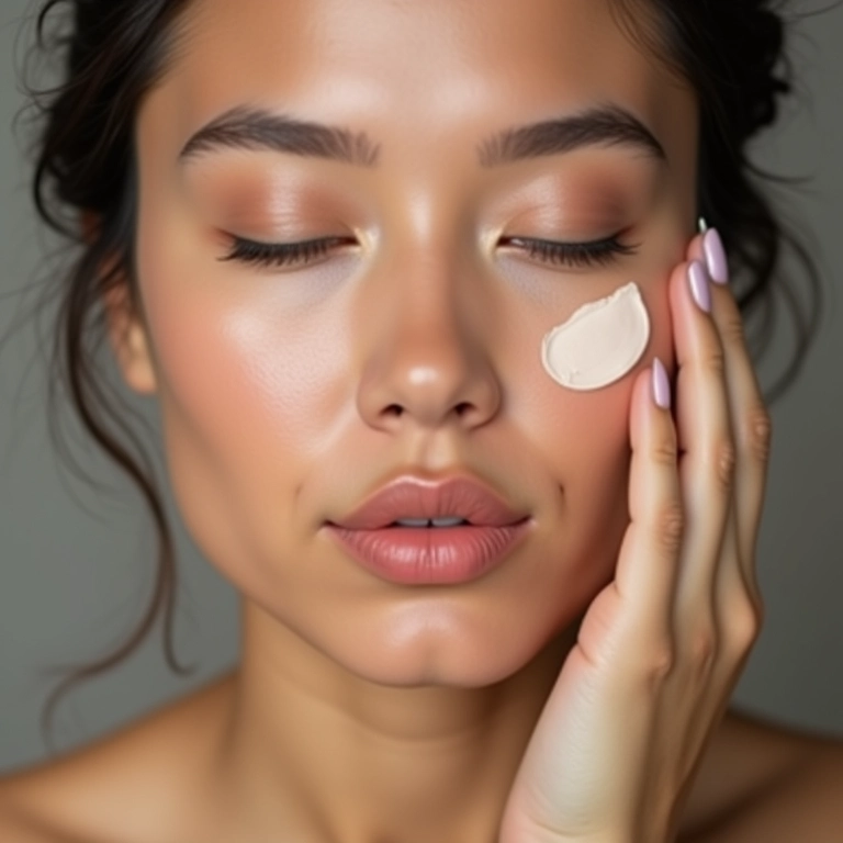 Selando o corretivo com pó translúcido.