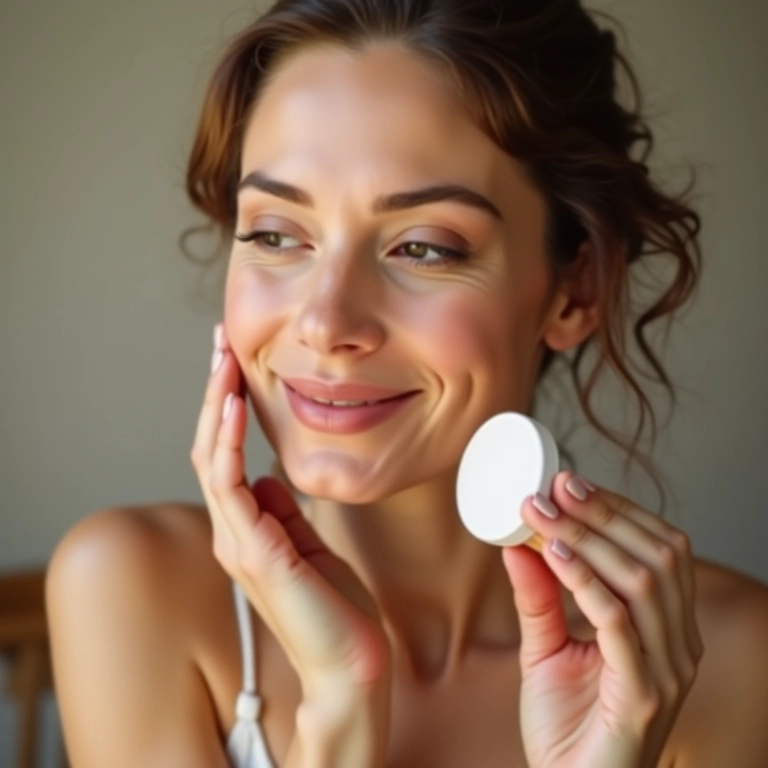 Selando o corretivo mais claro com pó translúcido.