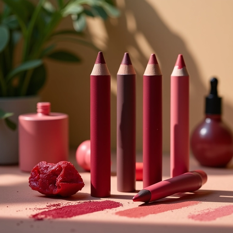 Seleção de lápis labiais e bases ideais para contorno labial.