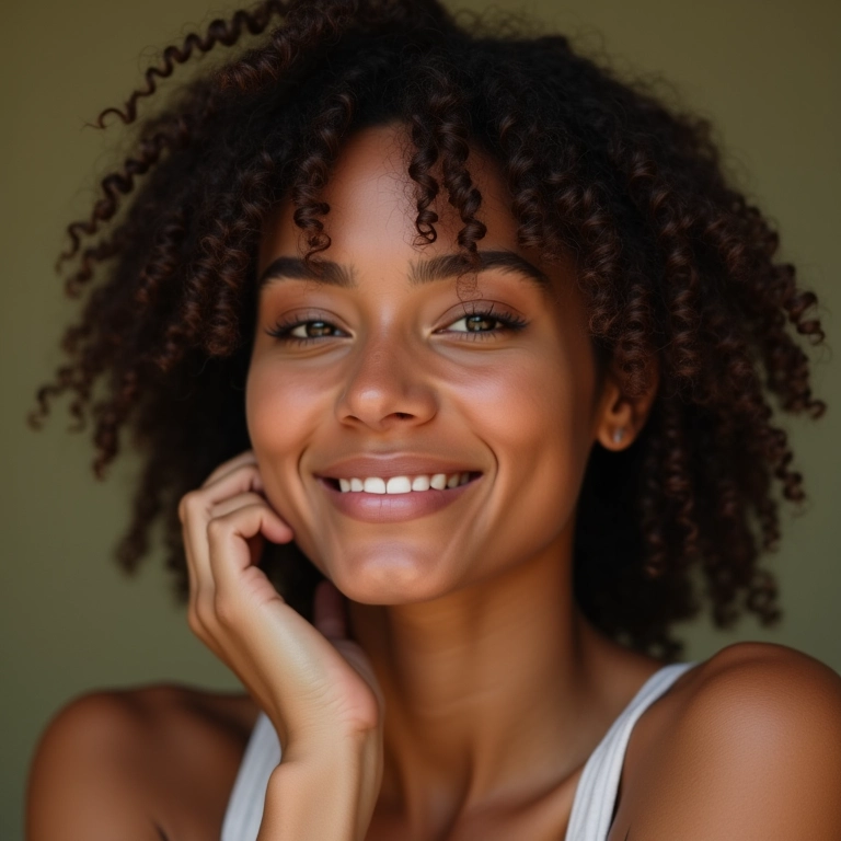 Sem contorno na maquiagem dos anos 80.