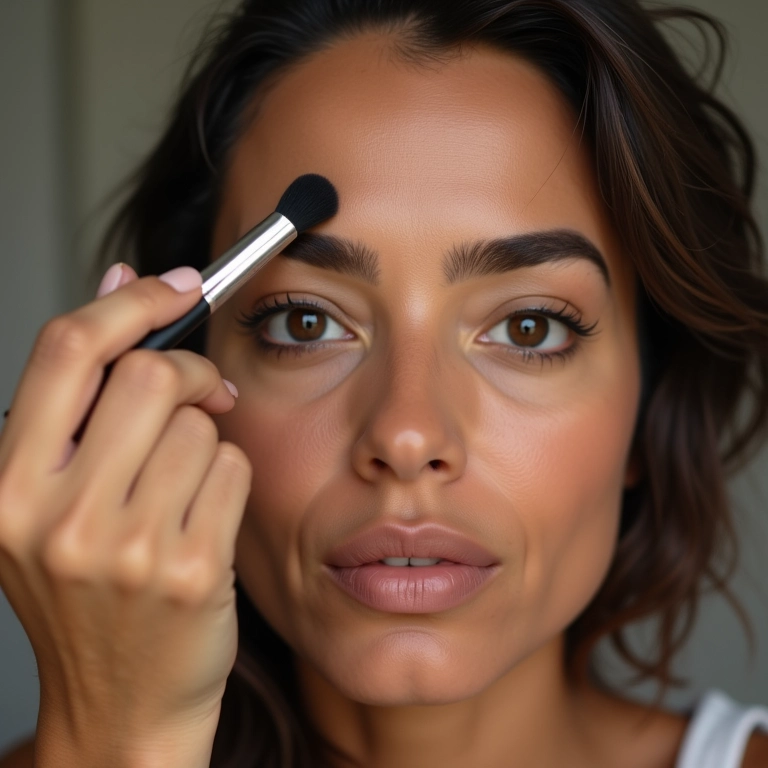 Sobrancelhas definidas e naturais para realçar o rosto.