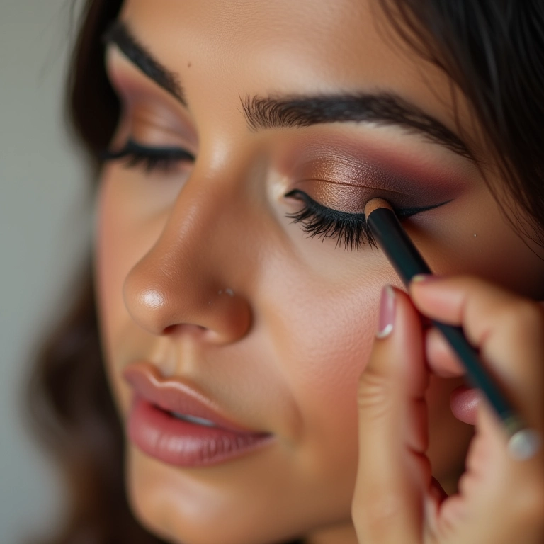 Sombra líquida como primer, técnica de maquiagem.