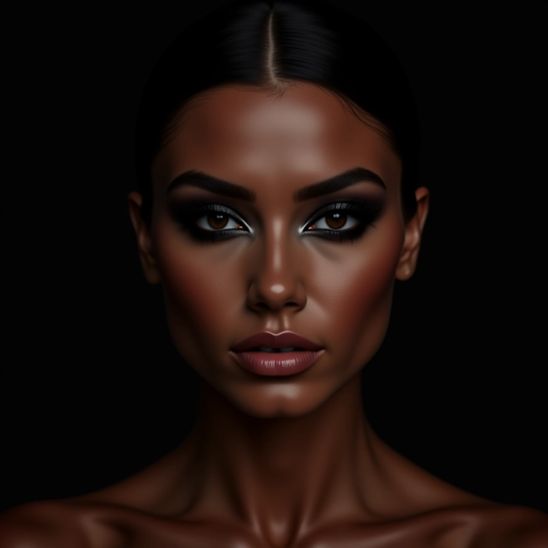 Sombra líquida para a noite, look dramático.