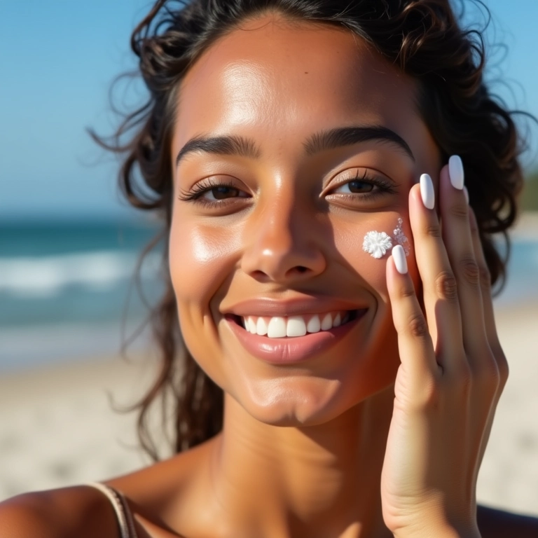 Stick com proteção solar para retoques fáceis.