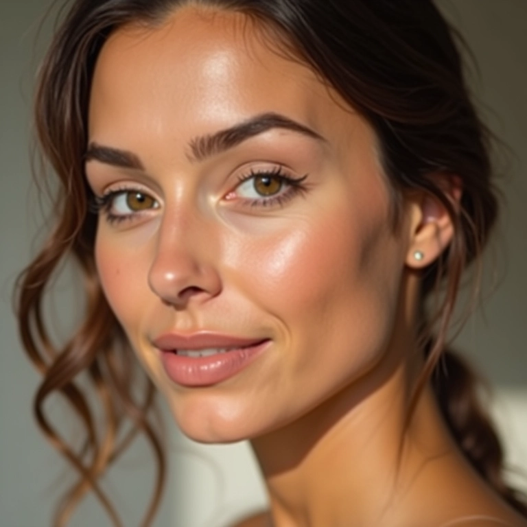 Técnica do triângulo invertido com corretivo mais claro.