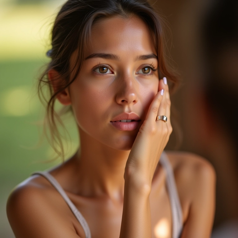 Teste de cor da base na luz natural.