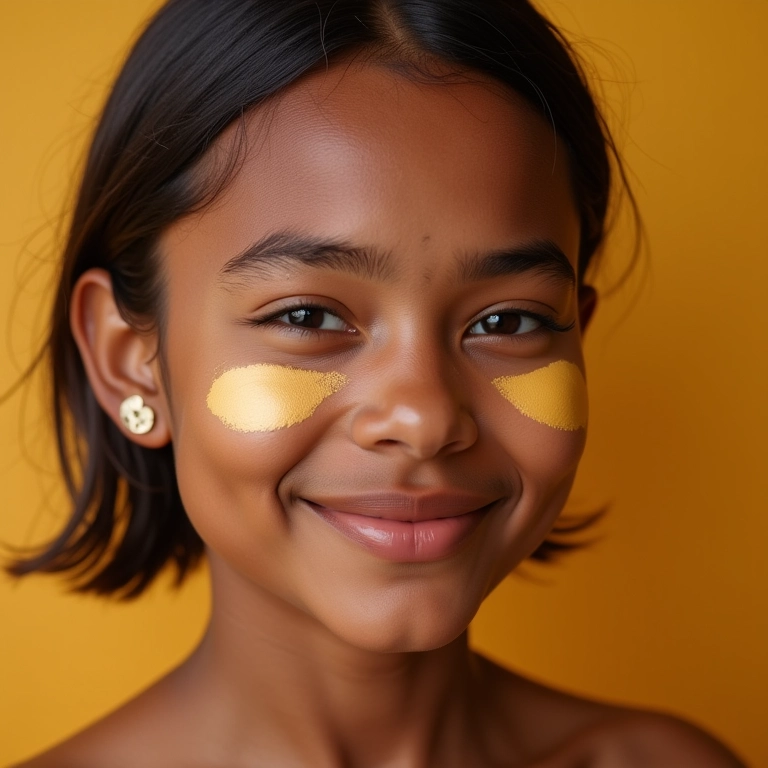 Teste de cores de BB cream em diferentes tons de pele.