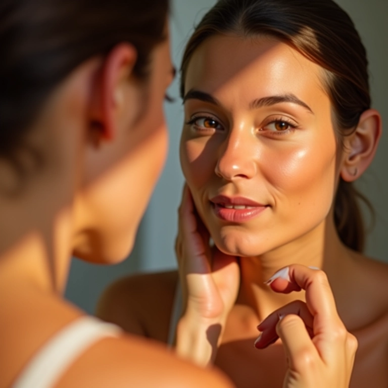 Teste de cores de BB cream.