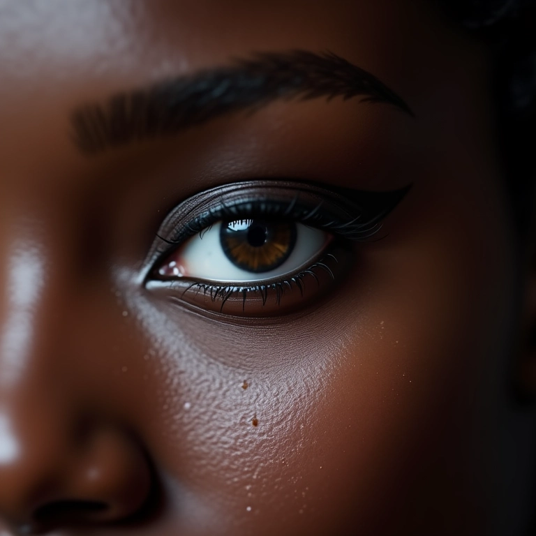 Teste de resistência à água de delineador em gel.