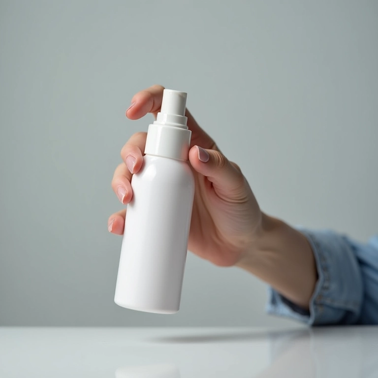 Teste do produto antes de usar no rosto.