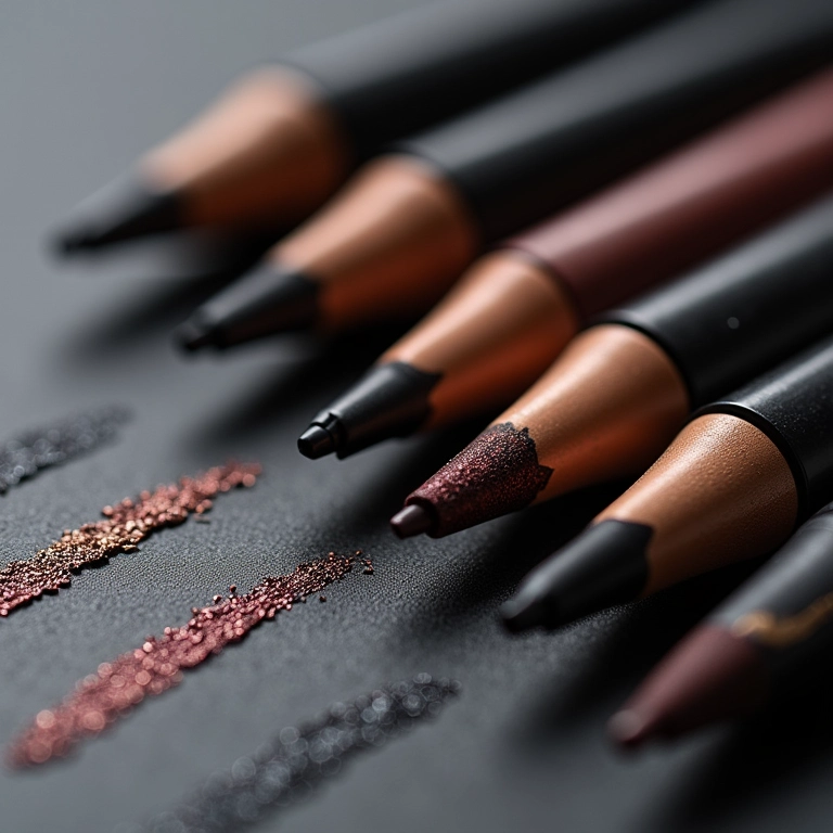 Texturas e acabamentos de delineador em caneta.