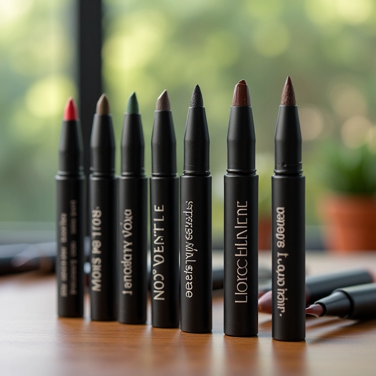 Tipos de ponta de delineador em caneta.