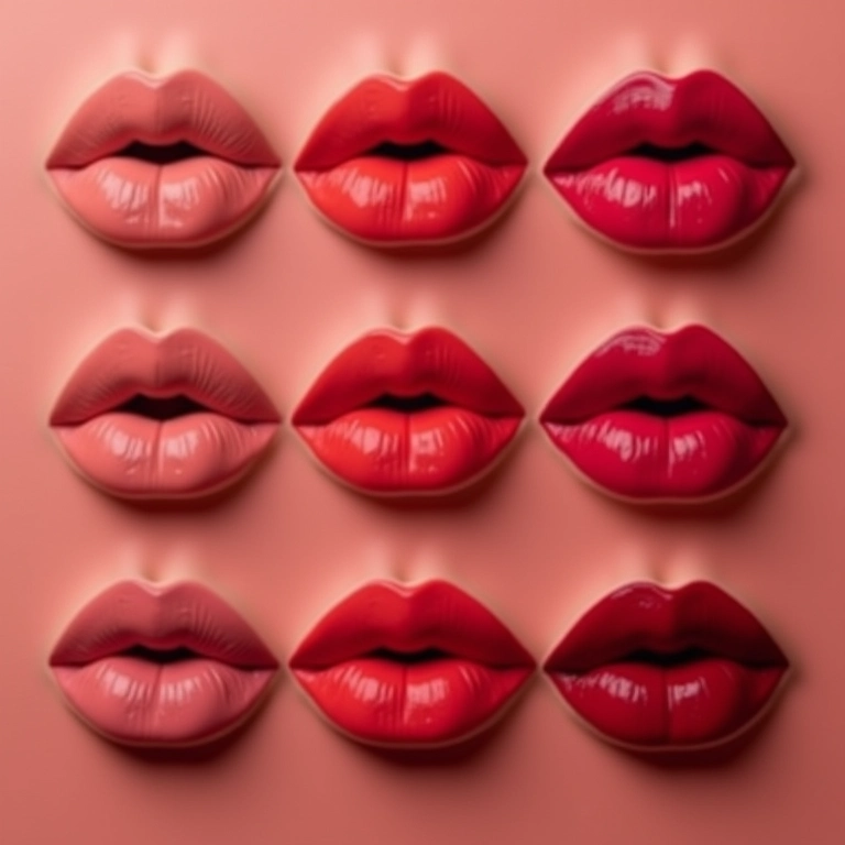 Tons de batom que aumentam os lábios em diferentes tons de pele.