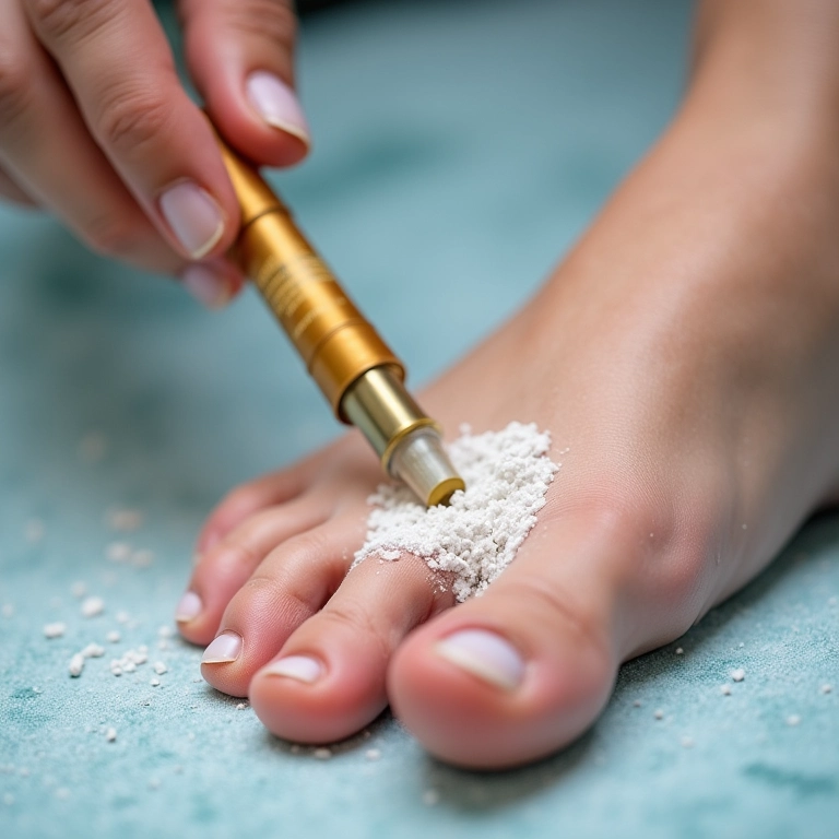 Tratamento para micoses com pó de farmácia: resultados.