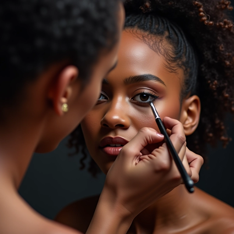 Truques de maquiagem para disfarçar olheiras roxas.