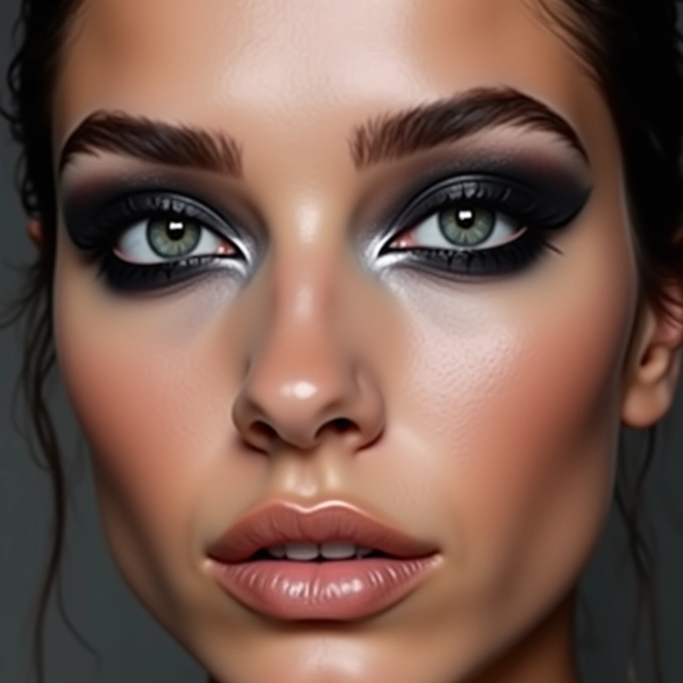 Tutorial de olhos esfumados em modelo de pele clara.