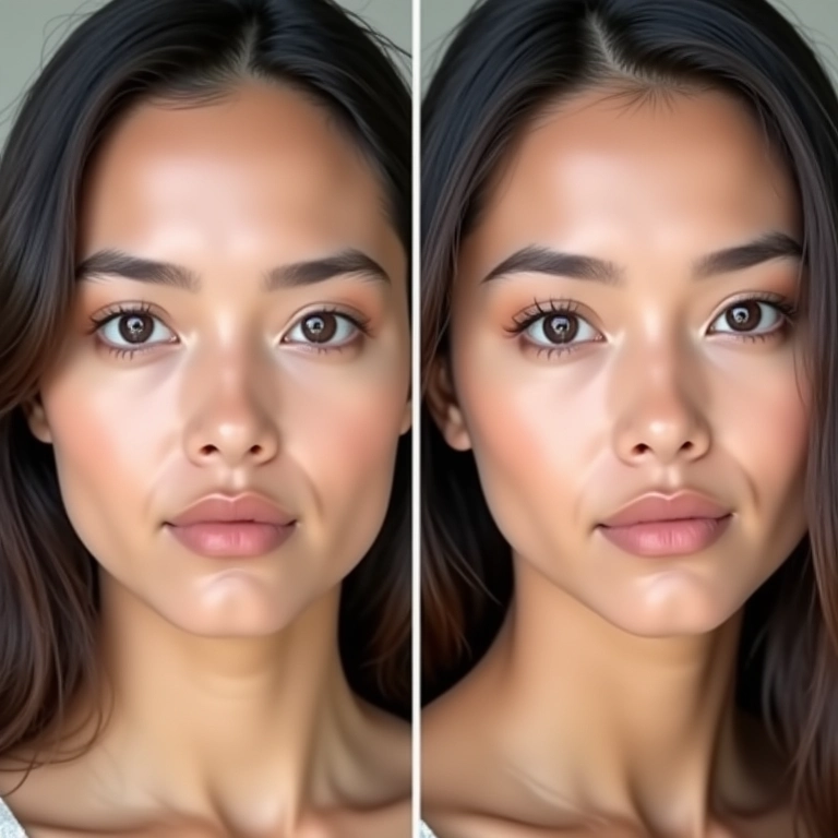 Uniformização do tom da pele com base antioxidante.