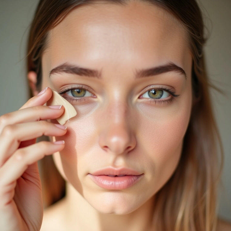 Usando pó HD para selar o corretivo.