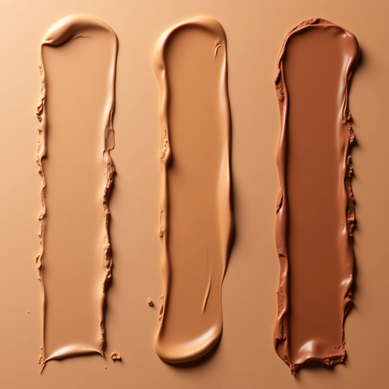 Variedade de tons de base de uma marca inclusiva.