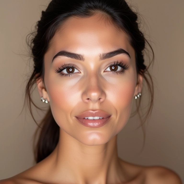 Volume dos cílios realçado com primer e máscara.