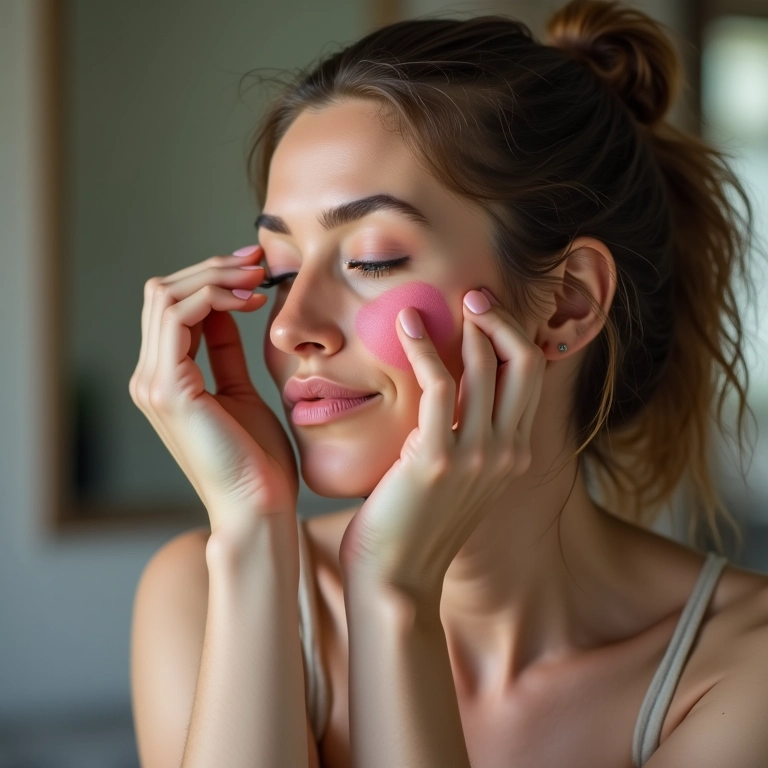Adaptando o blush à rotina de trabalho.