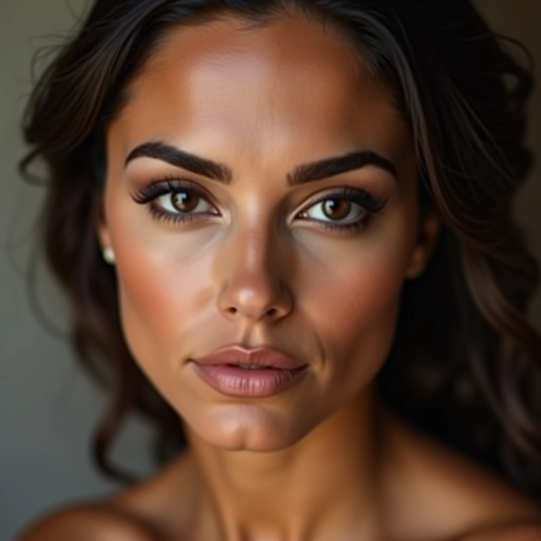 Afinando o rosto com bronzer: nariz e testa.