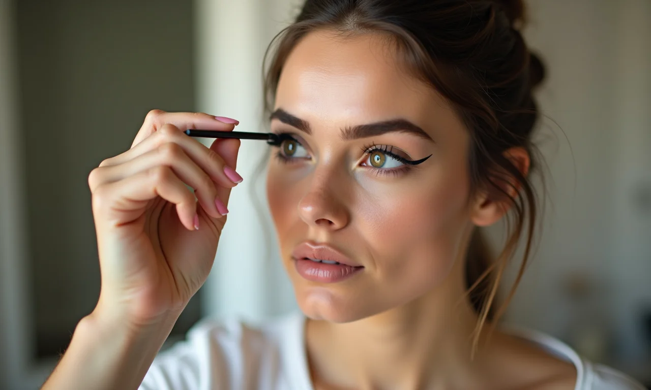 Ajustando o delineado invertido para diferentes formatos de olhos.