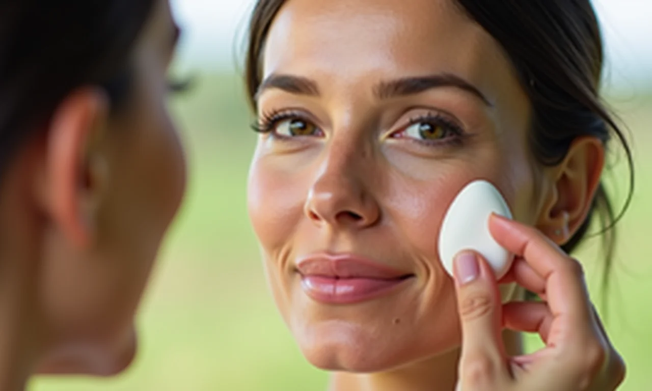 Aplicação de base leve para um look natural.