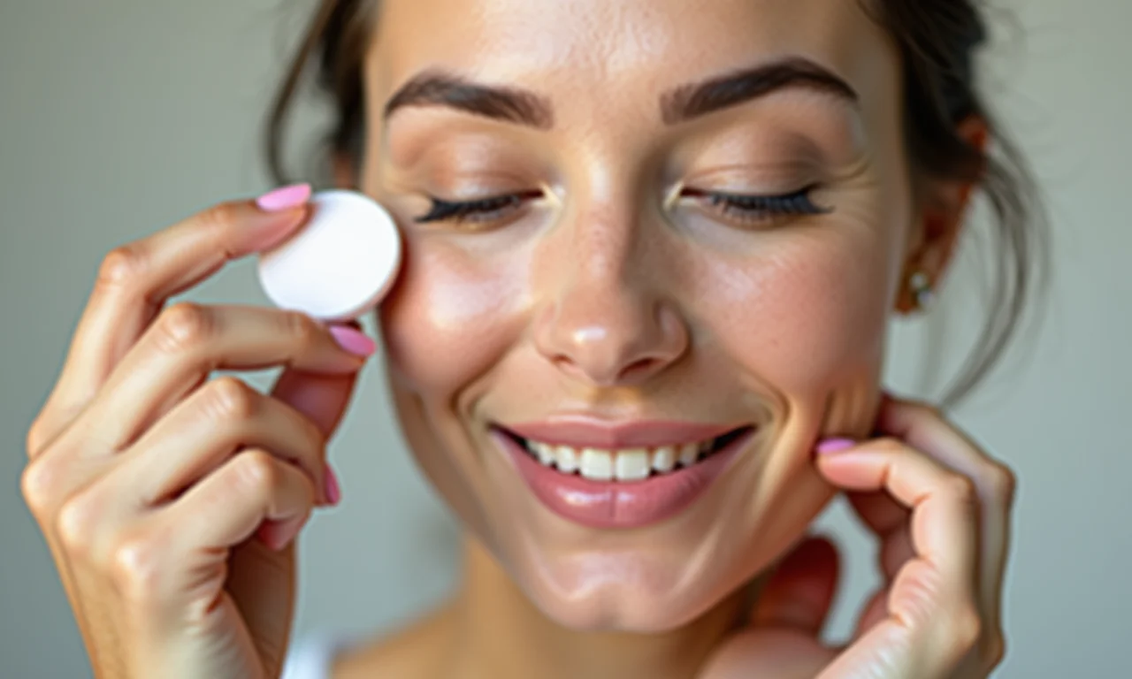 Aplicação de base não comedogênica.