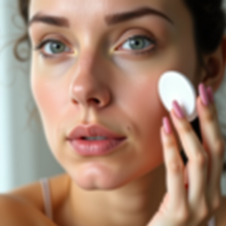 Aplicação de base para maquiagem com esponja.