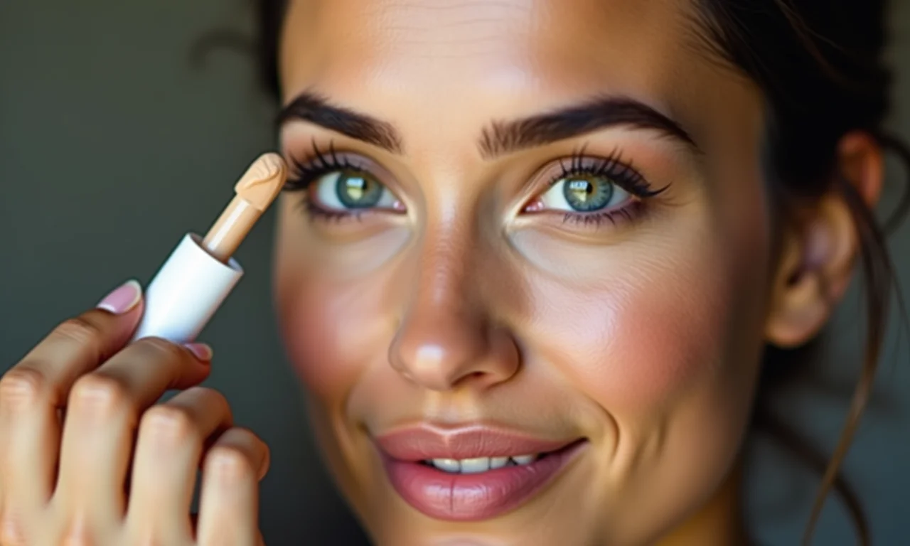 Aplicação de corretivo cremoso