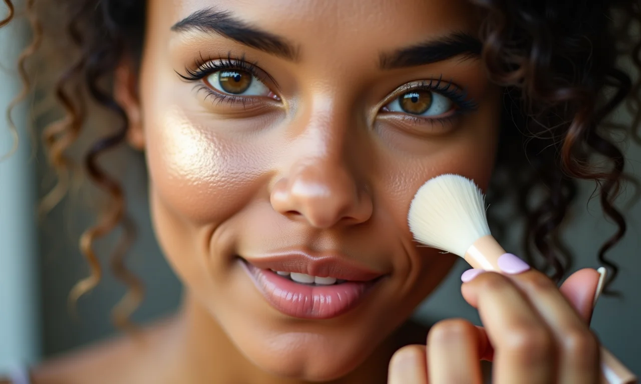 Aplicação de iluminador cremoso