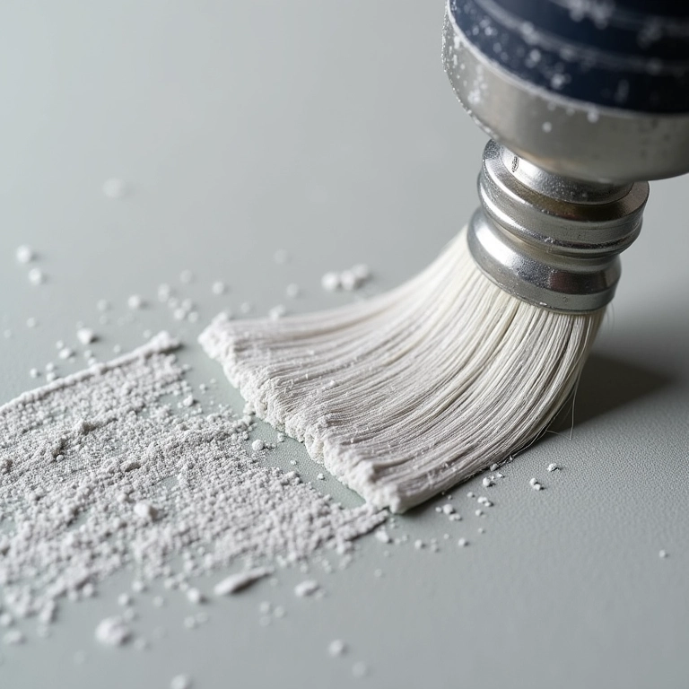 Aplicação de selante mineral em superfície texturizada, melhorando a aderência da tinta.