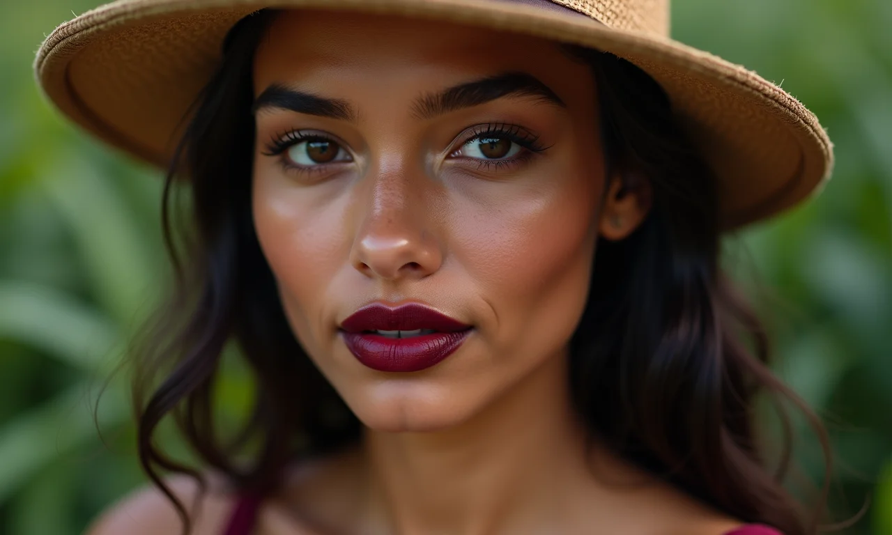 Batom escuro para um look ainda mais baddie na maquiagem dark baddie.