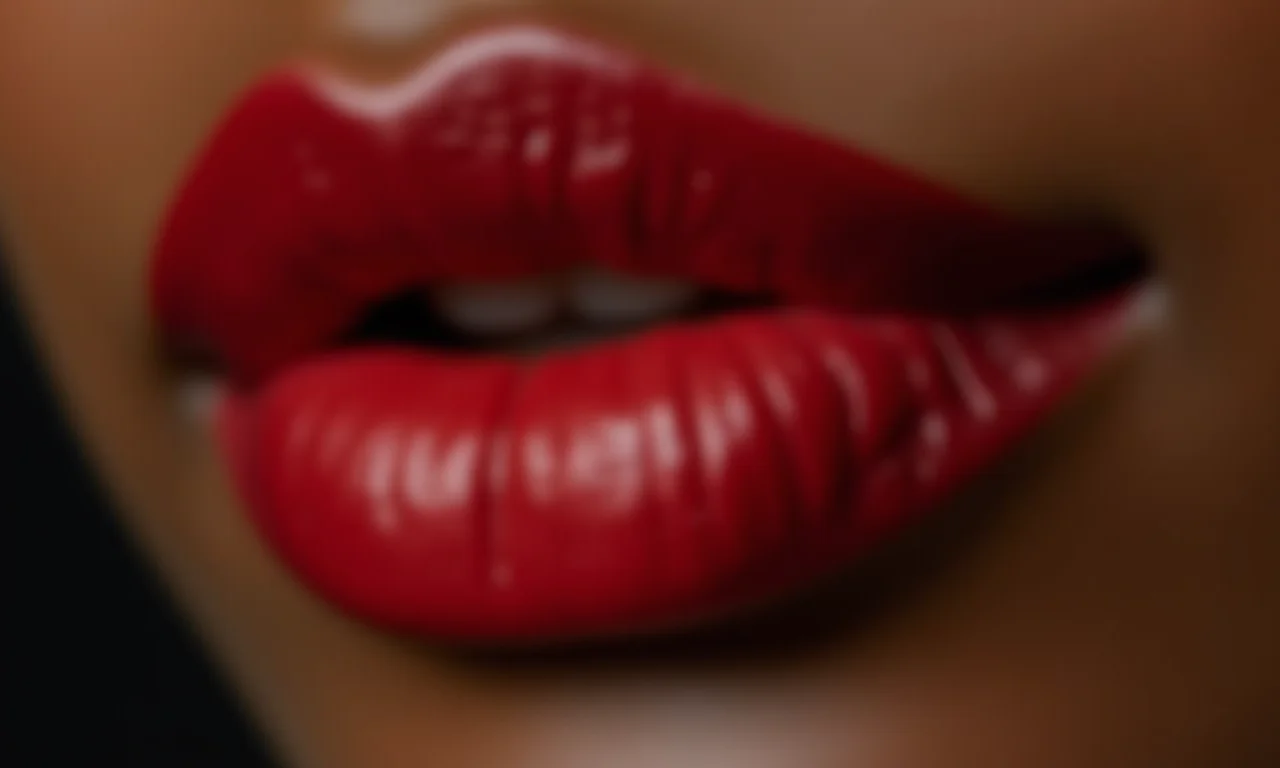 Batom vermelho com subtom frio.