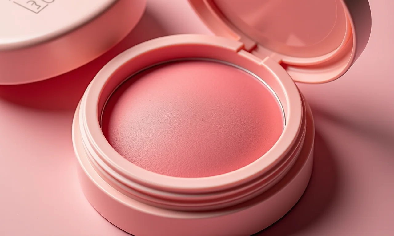 Blush cremoso não comedogênico com ingredientes benéficos.