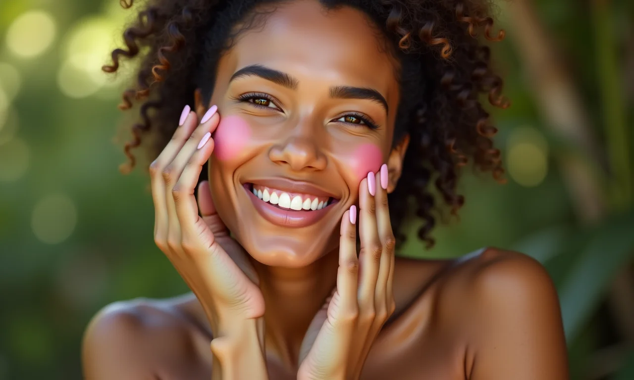 Blush cremoso: um toque de saúde e cor.