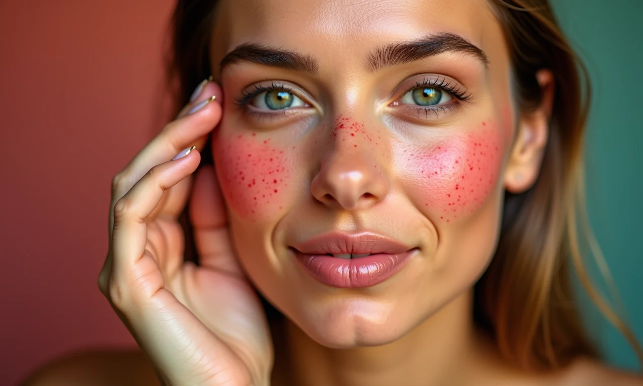 Blush em tons quentes para realçar sardas na maquiagem.