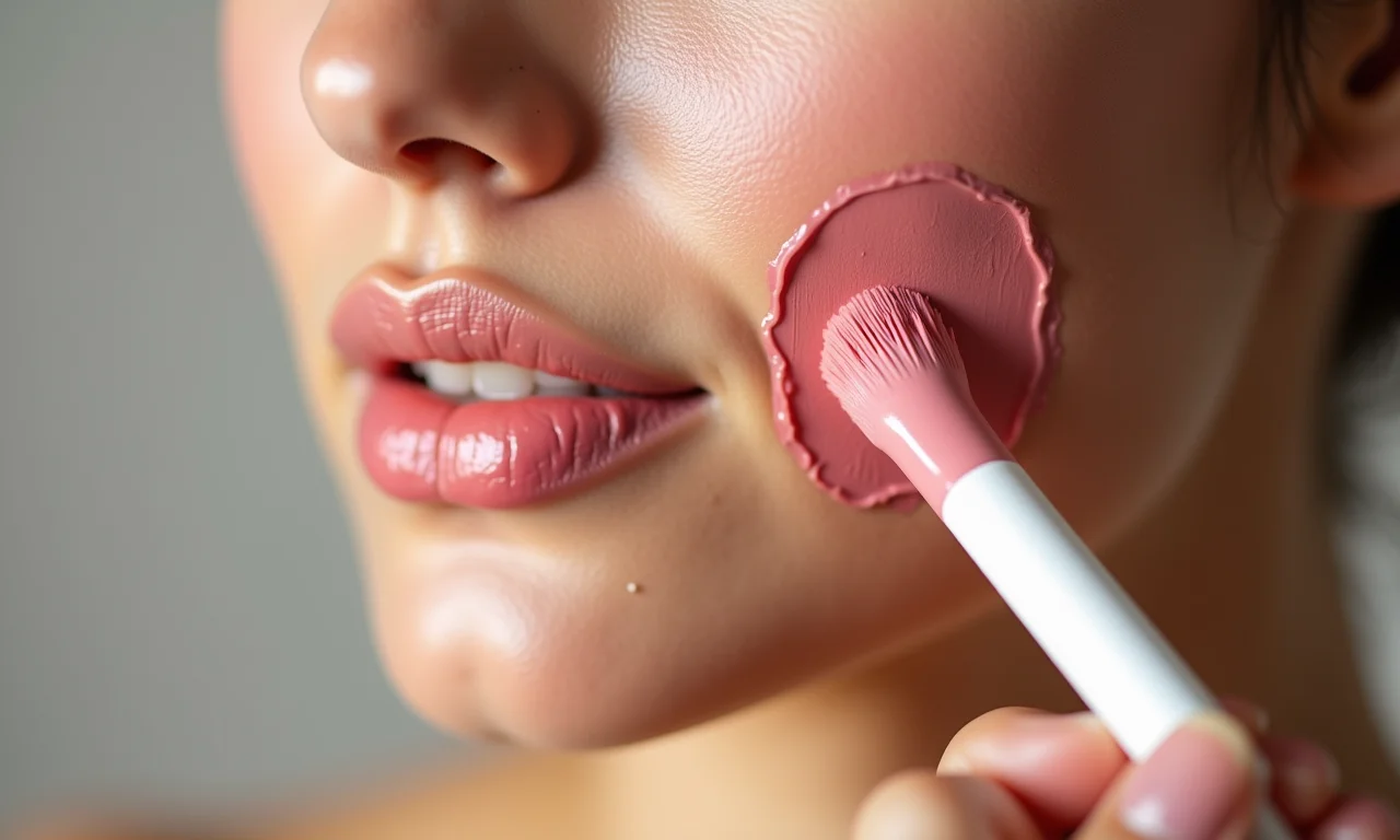 Blush líquido para um efeito natural.