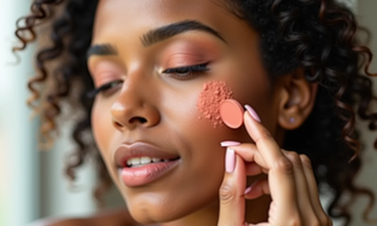 Blush pêssego ideal para pele morena.